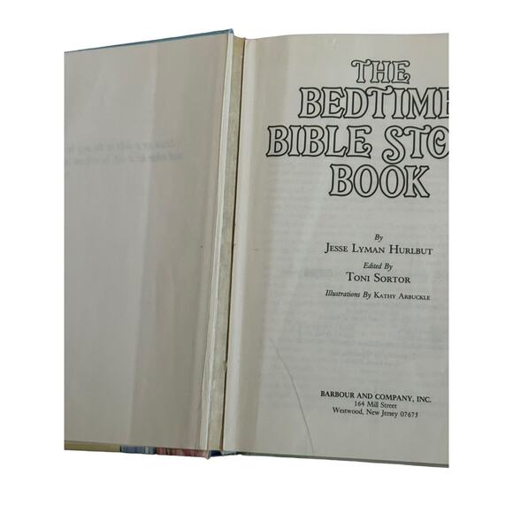 Bedtime Bible Story Book VTG 1989 HC Kids Jesse L. Hurlbut 365 Days READ NOTE - Picture 6 of 8